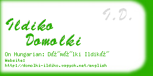 ildiko domolki business card